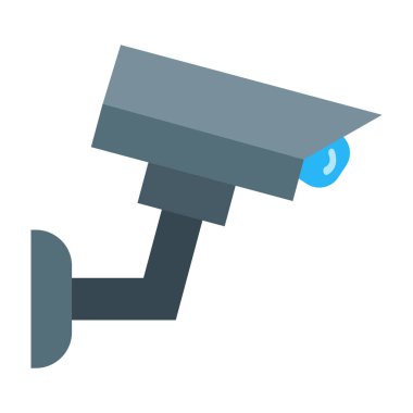 Güvenlik kamera düz simgesi tasarım