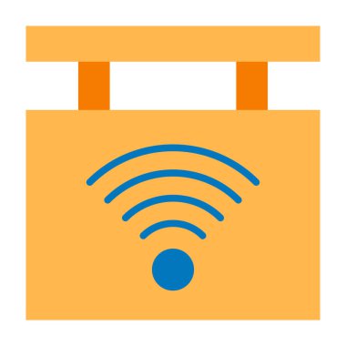 Wifi Erişim Düz Simge Tasarımı
