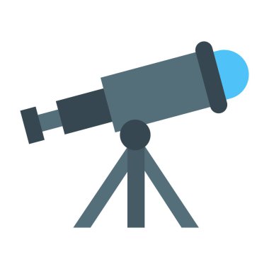 Teleskop düz simgesi tasarım