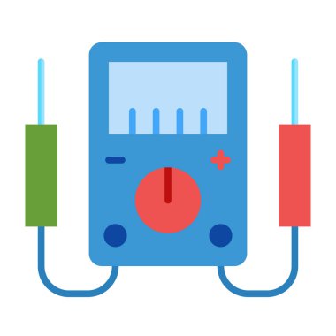 Voltaj Göstergesi Düz Simge Tasarımı