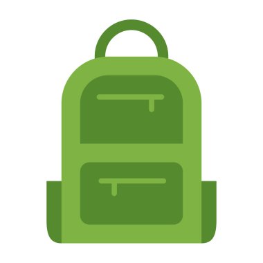 Sırt Çantası Düz Simge Tasarımı