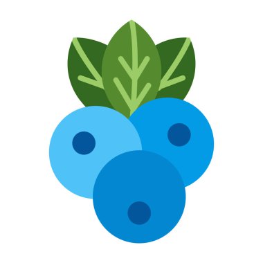 Böğürtlen Düz Simge Tasarımı