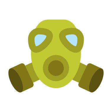 Gaz Maskesi Düz Simge Tasarımı