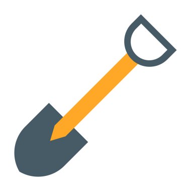 Kürek Düz Simge Tasarımı