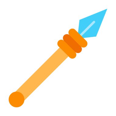 Spear Flat Icon Design clipart