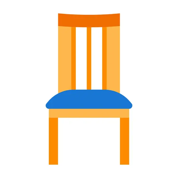 Yemek Sandalyesi Düz Simge Tasarımı