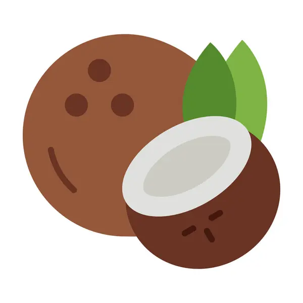 Hindistan cevizi Düz Simge Tasarımı