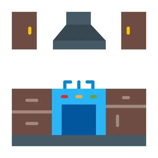 Mutfak Düz Simgesi Tasarımı