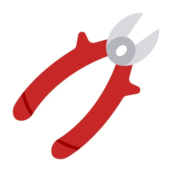 Kablo Kesiciler Düz Simge Tasarımı