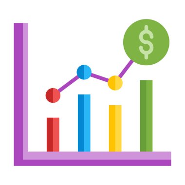 Ekonomi Düz Simgesi Tasarımı