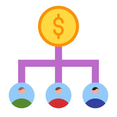 Böl Düz Simge Tasarımı