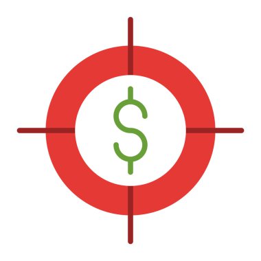 Hedef Düz Simge Tasarımı