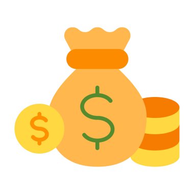 Finans Düz Simgesi Tasarımı