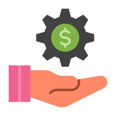 Para Yönetimi Düz Simge Tasarımı