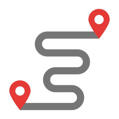 Uzaklık Düz Simgesi Tasarımı