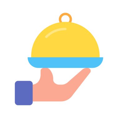 Oda Servisi Düz Simge Tasarımı