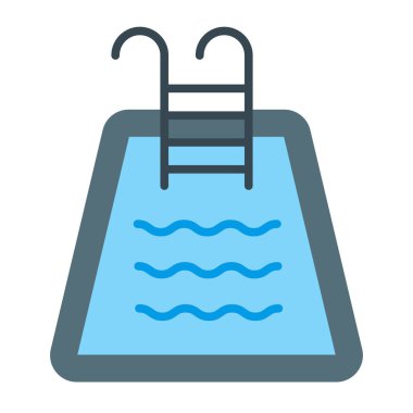 Havuz Düz Simgesi Tasarımı