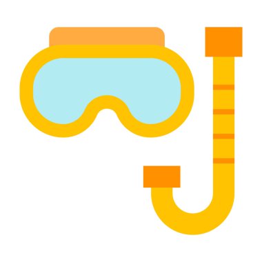 Şnorkel Düz Simge Tasarımı