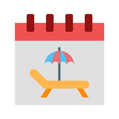 Tatil Düz Simgesi Tasarımı