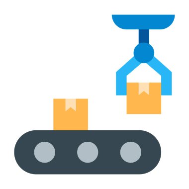 Otomasyon Düz Simge Tasarımı