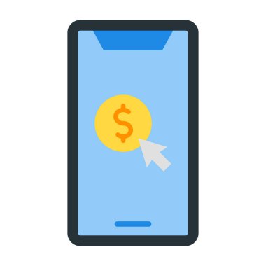 mobil ödeme düz simgesi tasarımı