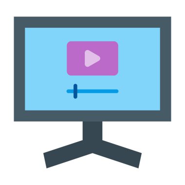 Akıllı TV Düz Simge Tasarımı