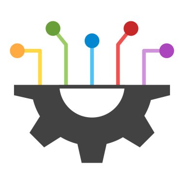 Teknoloji Düz Simge Tasarımı