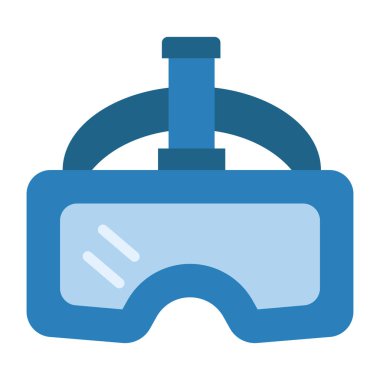 vr gözlük düz simge tasarımı