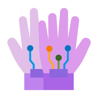 Kablolu Eldivenler Düz Simge Tasarımı