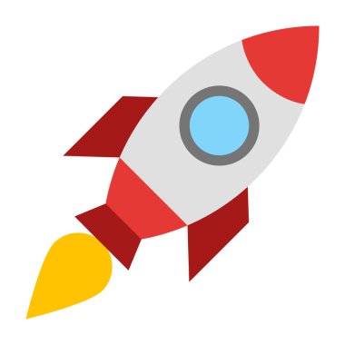Rocket Düz Simge Tasarımı