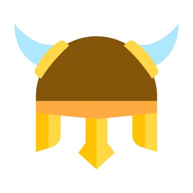 Viking Miğfer Düz Simge Tasarımı