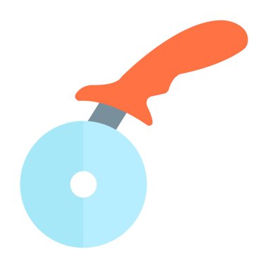 Pizza Kesicisi Düz Simge Tasarımı