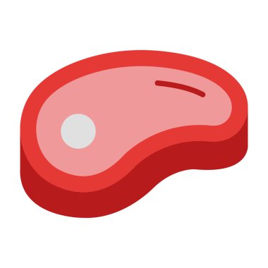 Biftek düz simgesi tasarım