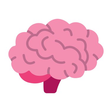 Beyin Düz Simgesi Tasarımı