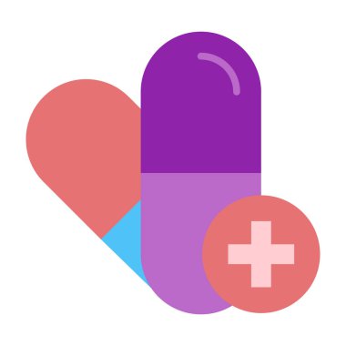 Uyuşturucu Düz Simgesi Tasarımı