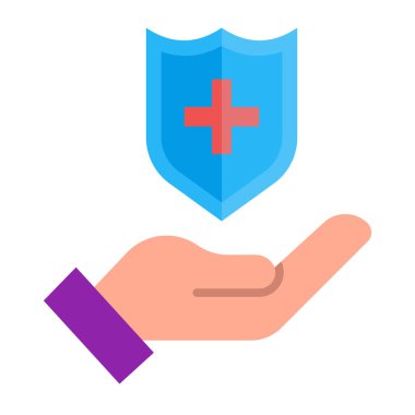 Sigortalı Düz Simge Tasarımı