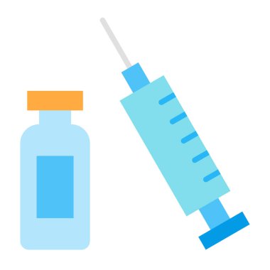 Aşı Düz Simge Tasarımı