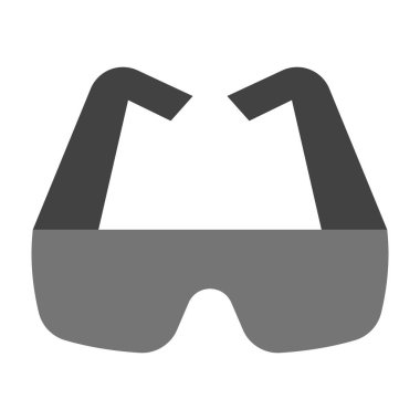 Güvenlik Gözlüğü Düz Simge Tasarımı