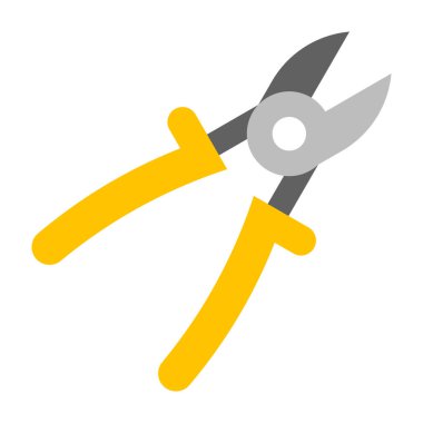 Kablo Kesicisi Düz Simge Tasarımı