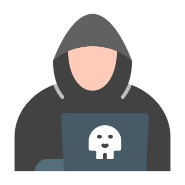 Hacker Düz Simge Tasarımı