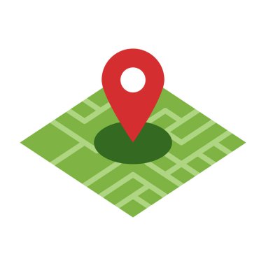 Coğrafi Düz Simge Tasarımı