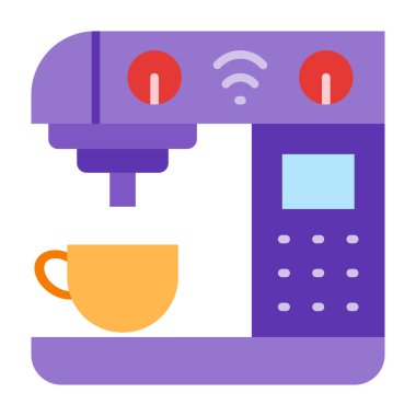 Akıllı Kahve Yapıcı Düz Simge Tasarımı