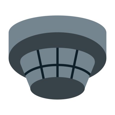 Akıllı Duman Detektörü Düz Simge Tasarımı