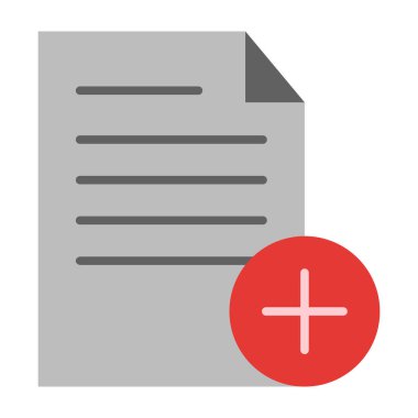 Dosya Düz Simgesi Tasarımı Ekle