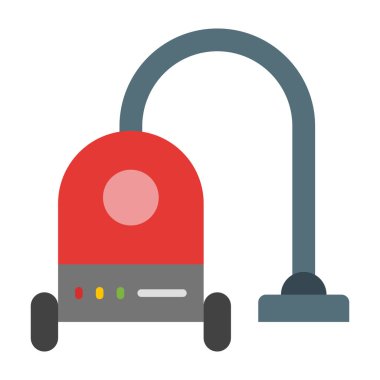 Süpürge Temizleyici Düz Simge Tasarımı