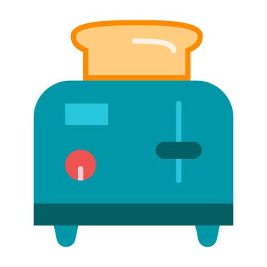 Tost Makinesi Düz Simge Tasarımı