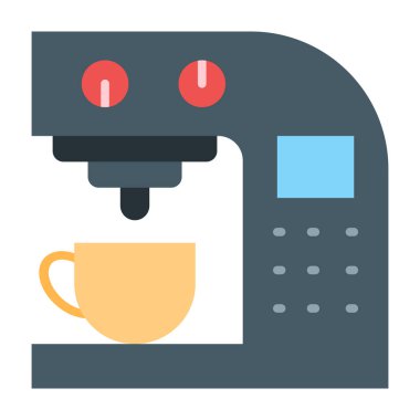 Kahve Yapıcı Düz Simge Tasarımı