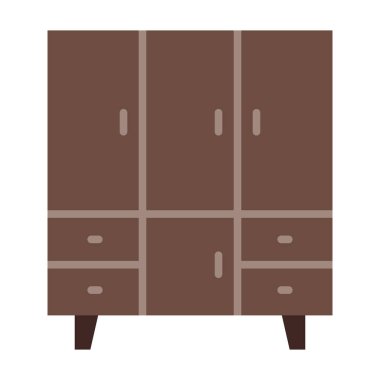 Gardırop Düz Simge Tasarımı