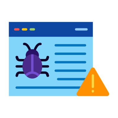 Tehdit Algılama Düz Simge Tasarımı