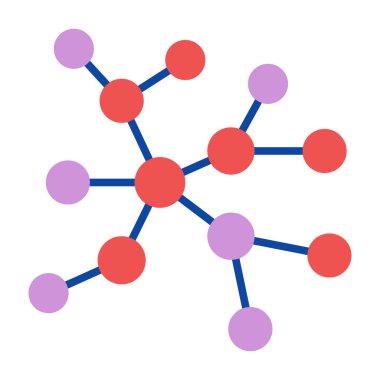 Ağ Topolojisi Düz Simge Tasarımı
